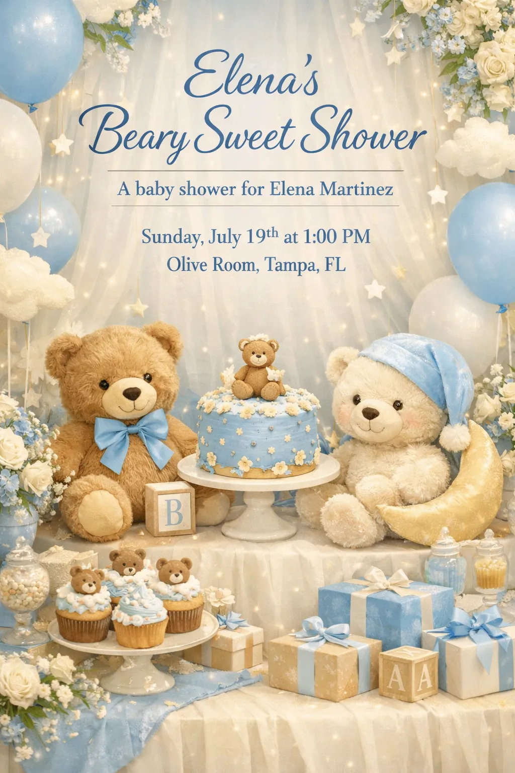 Baby shower invitation made with Envitefy