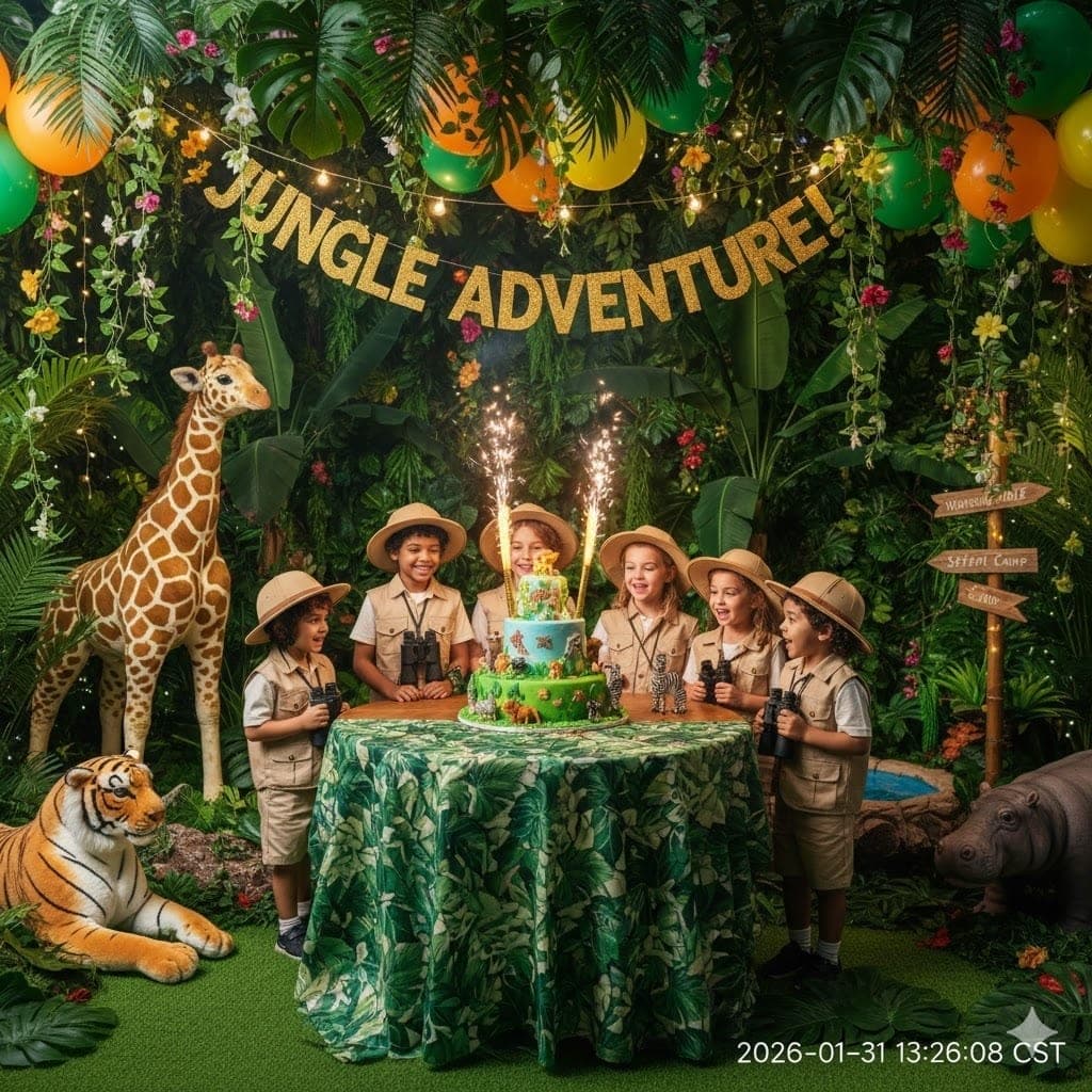 Jungle safari birthday celebration