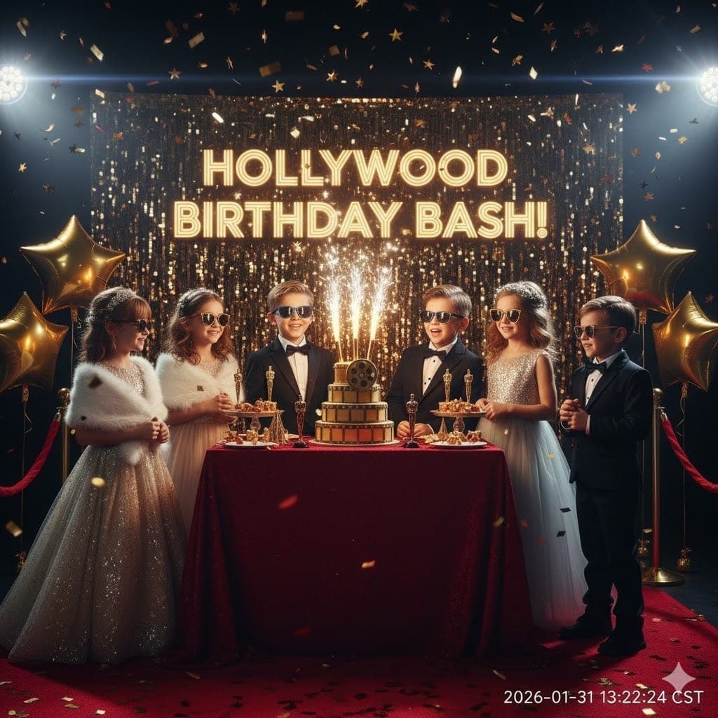 Red carpet inspired milestone birthday celebration