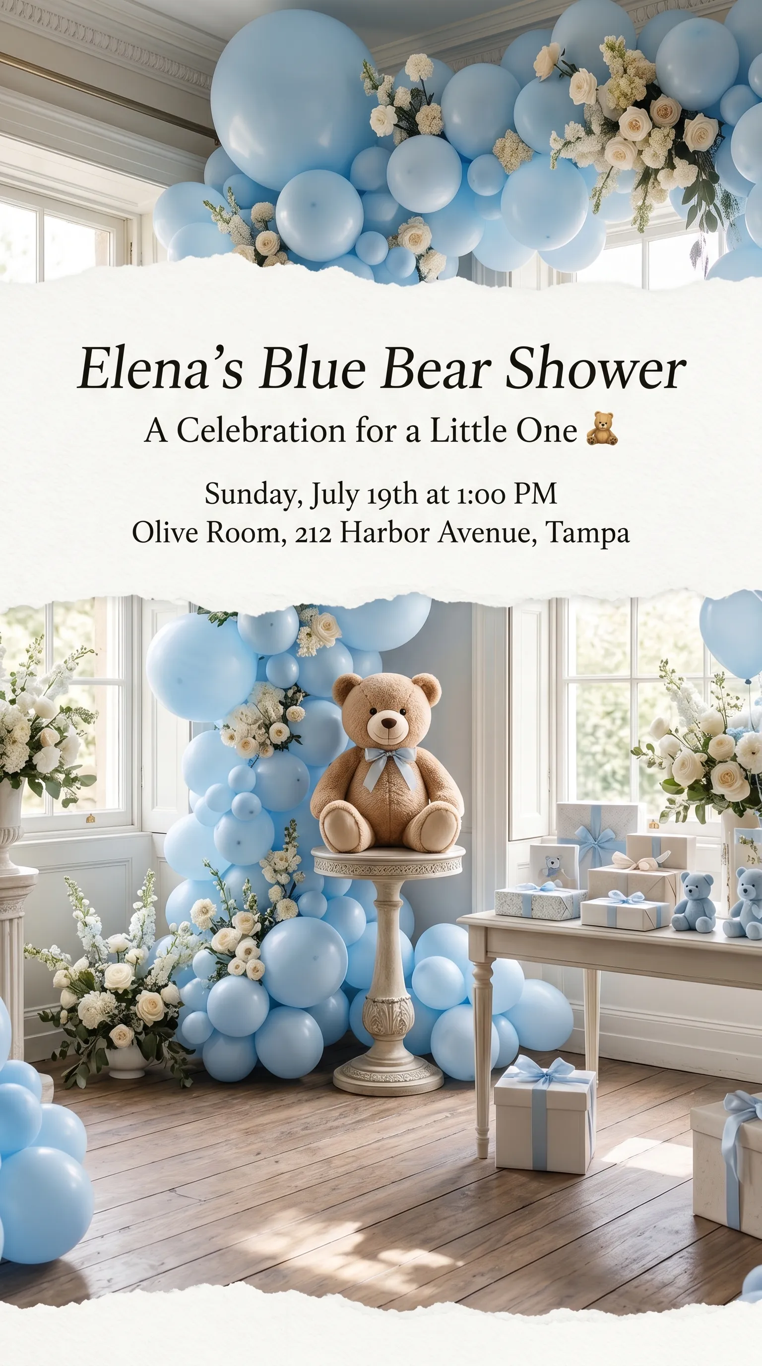 Elena's Blue Bear Shower