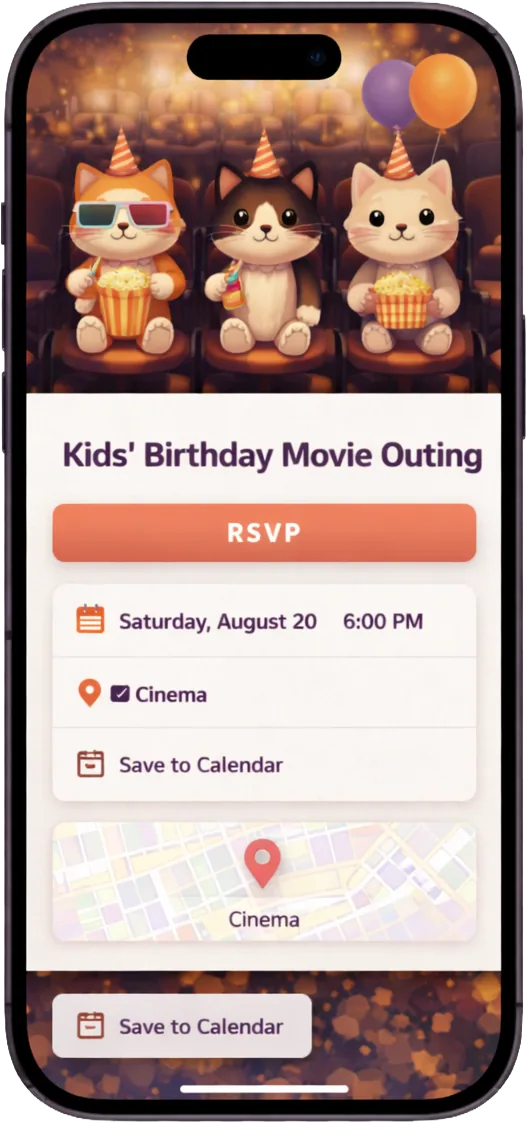 Hosted event hub preview on a mobile phone