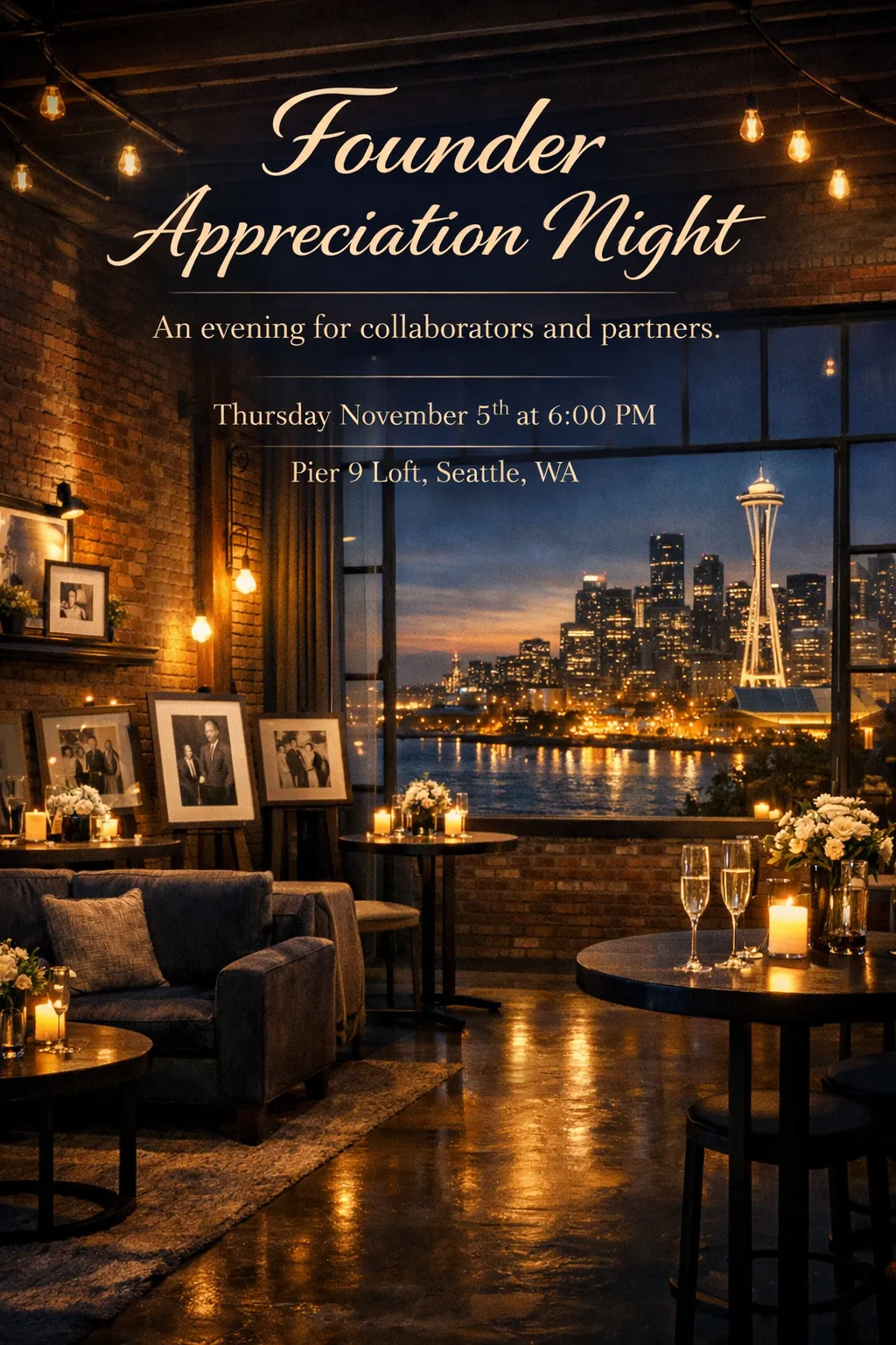 Founder Appreciation Night invitation preview