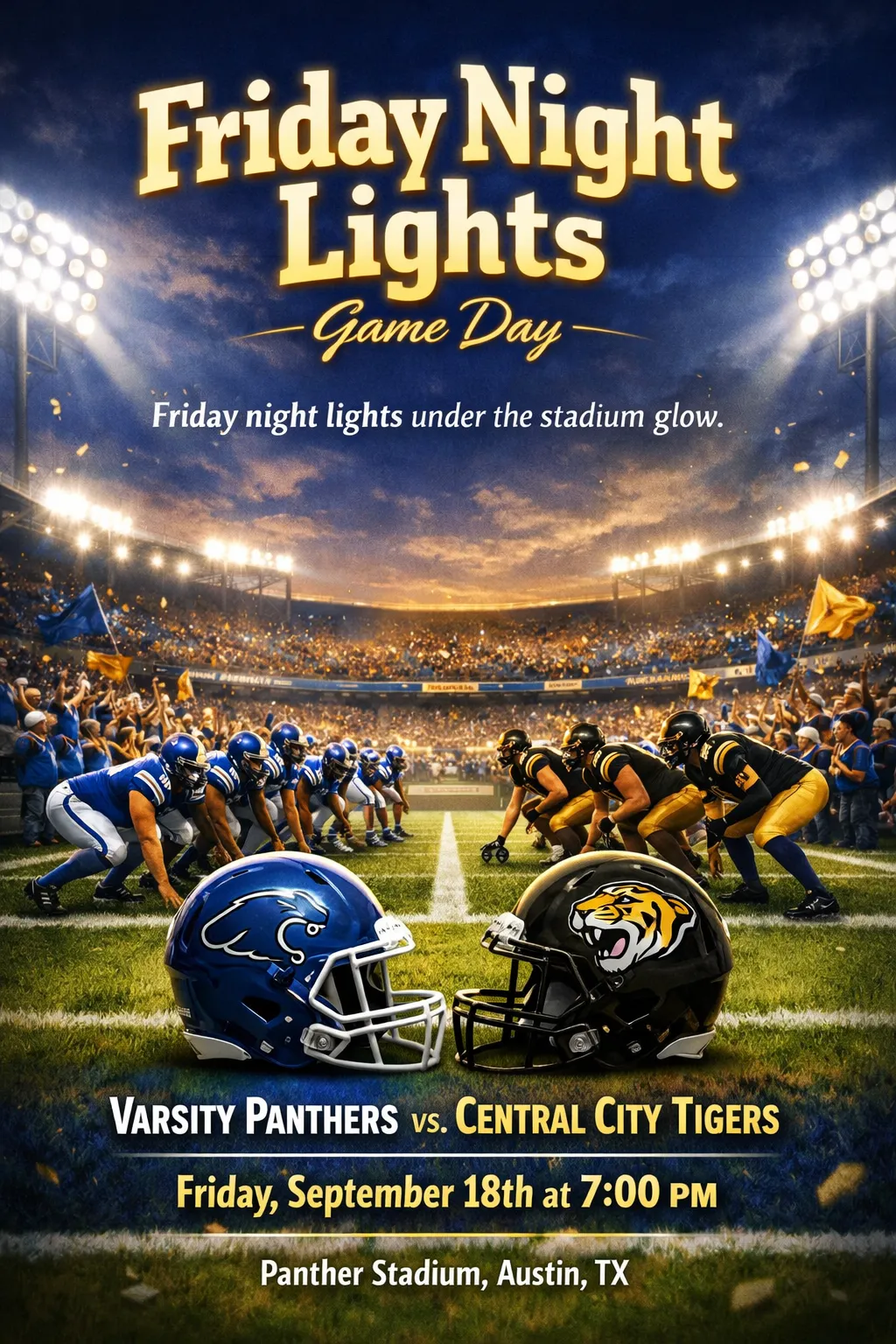 Friday Night Lights invitation preview