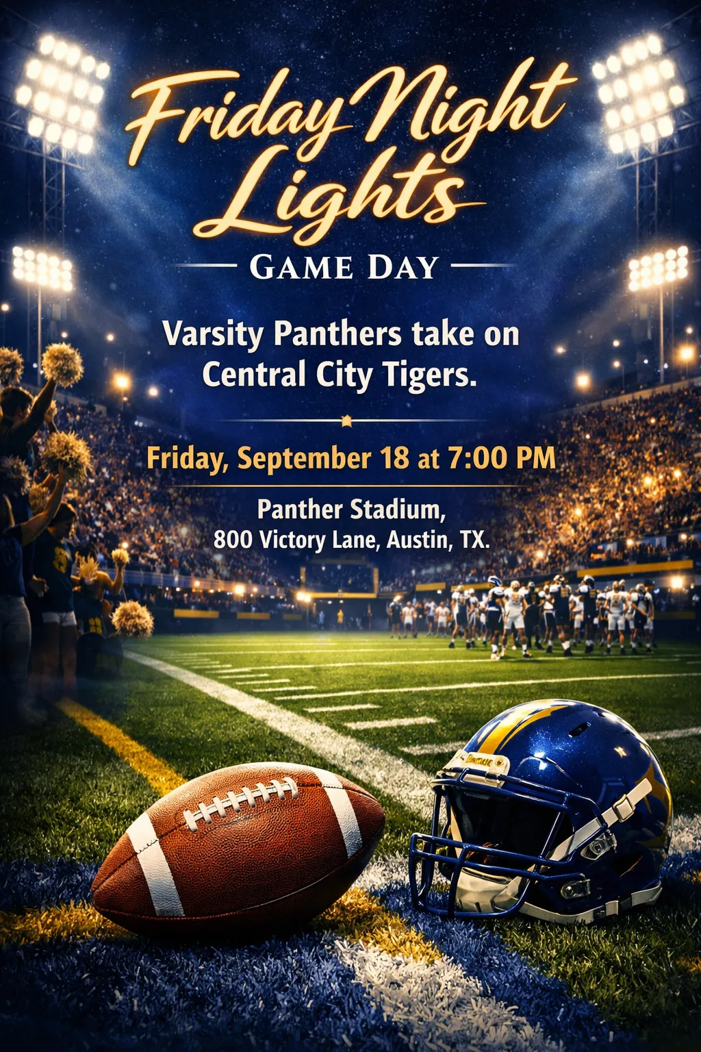 Friday Night Lights invitation preview