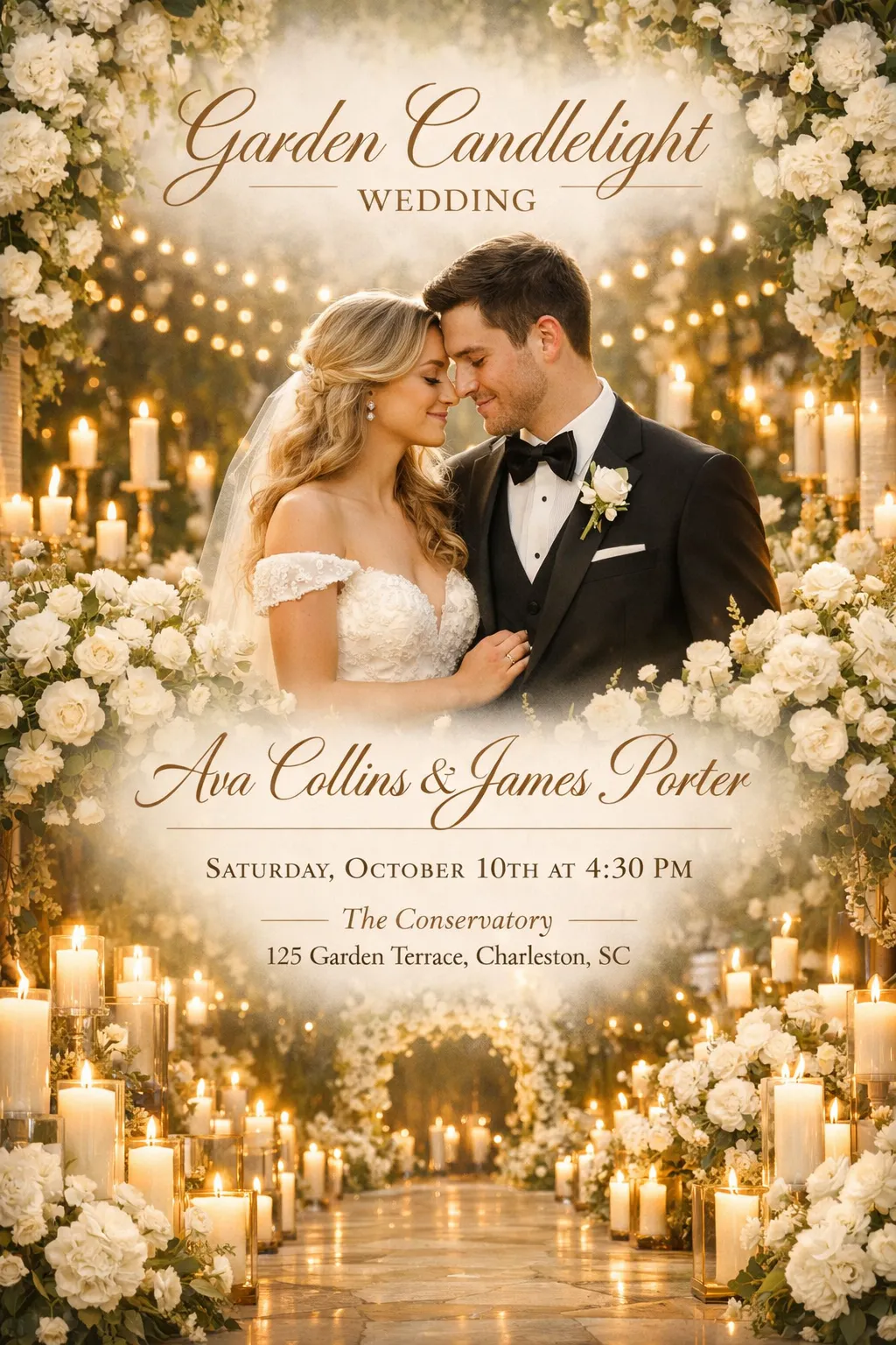 Garden Candlelight invitation preview