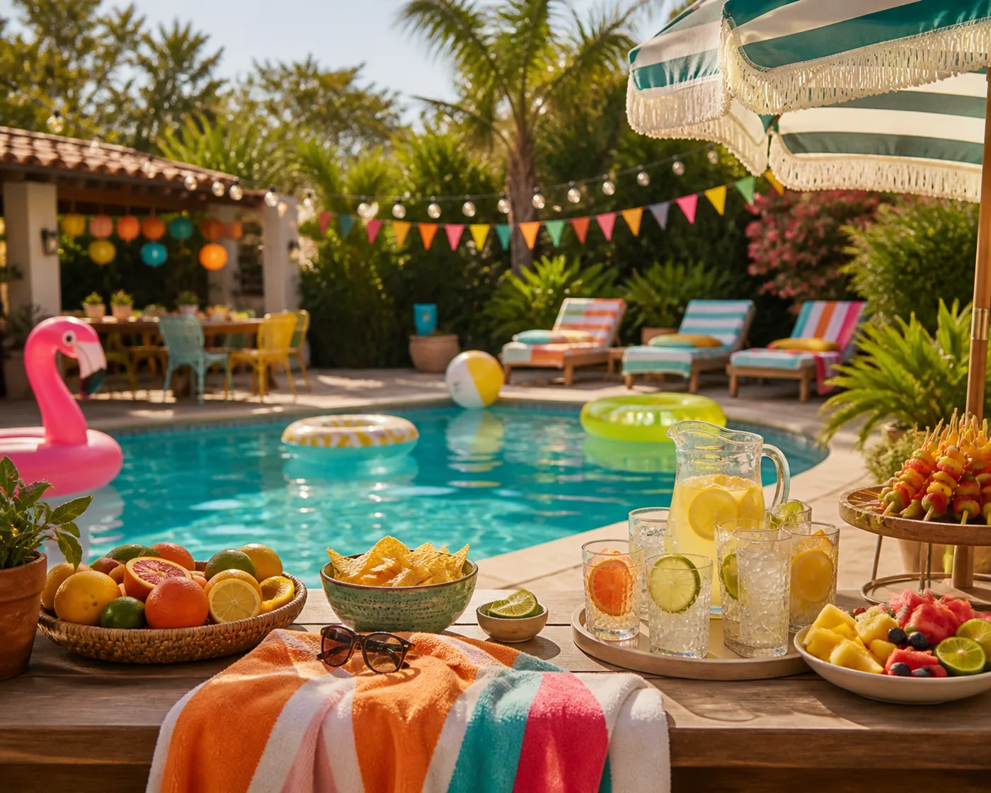 Blue Splash Pool Party example