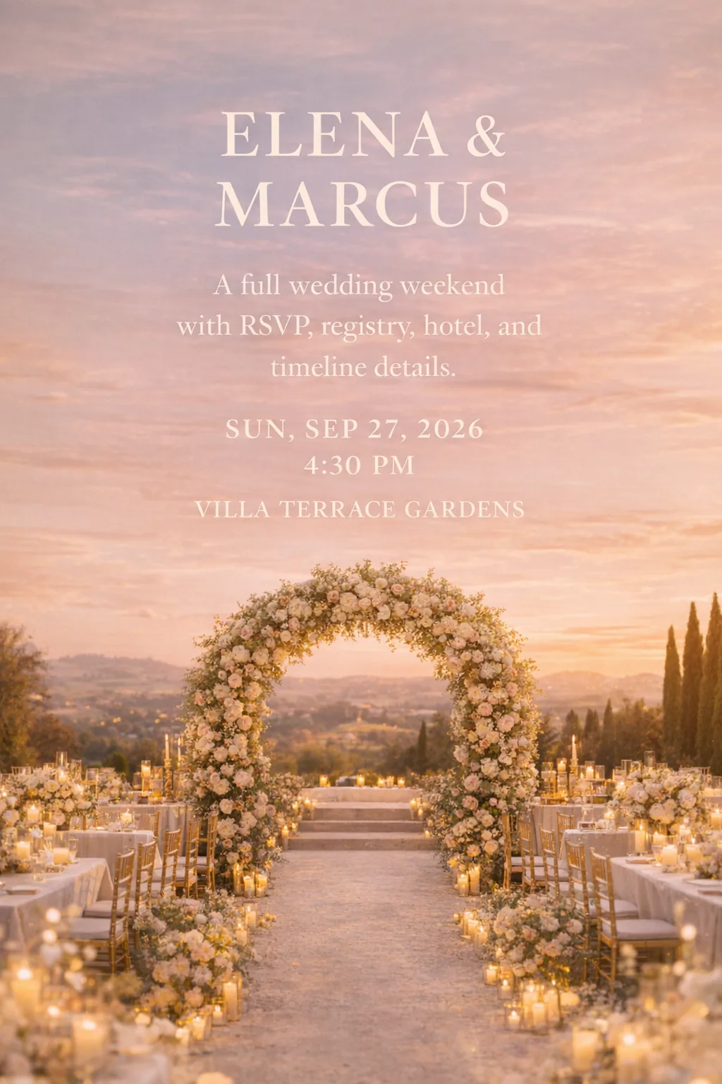 Wedding invitation design preview